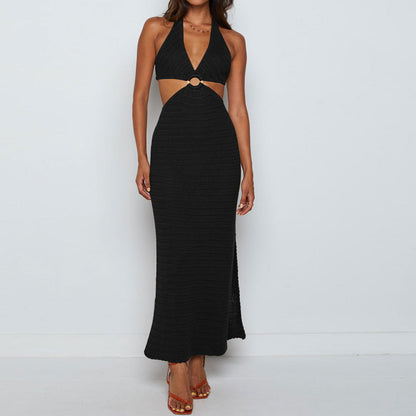Beach Cover-Up for Bikini with V-Neck and Tie Back